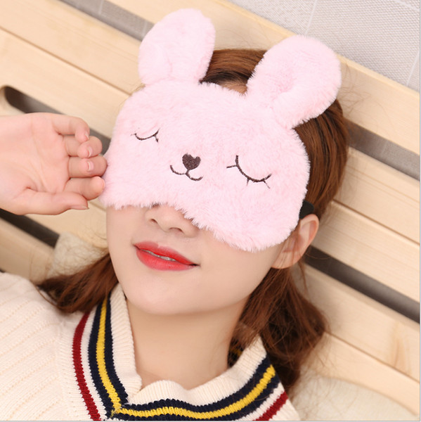 3D sweet sleep rabbit eye mask with reusable gel pad, hot and cold spa therapy can treat dry eye and edema eyes, make your eyes relaxed.