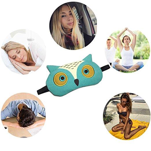 Sleep Owl Eye Mask has a reusable gel pad that treats dry eye and edema eyes, relaxes the eyes, and relieves dark circles.