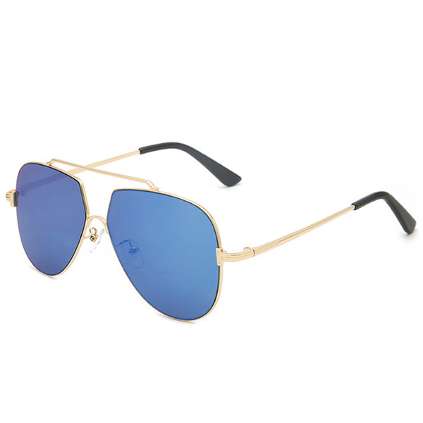 2019 new sunglasses ladies fashion sunglasses marine film coated frog mirror large frame metal glasses multiple colors available