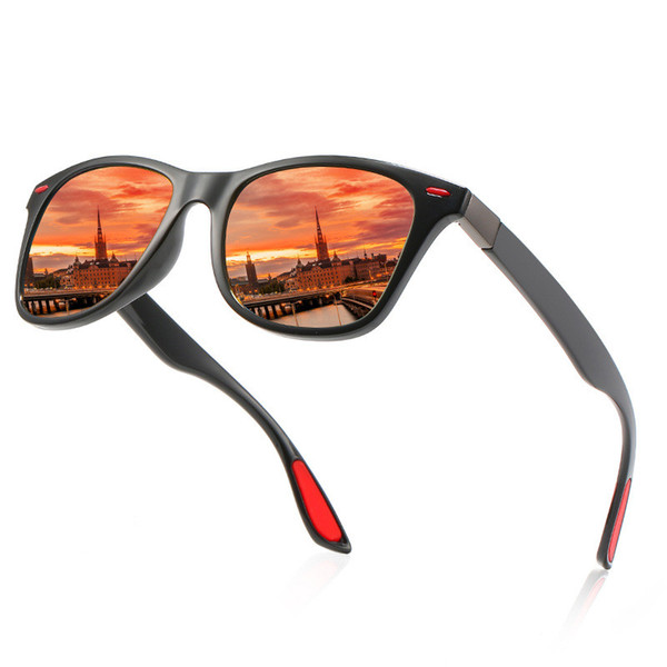 Fashion neutral Classic Retro Rivet Polarized Anti-UV Sunglasses TR90 Legs Lighter Oval Frame UV400 Vision Protect