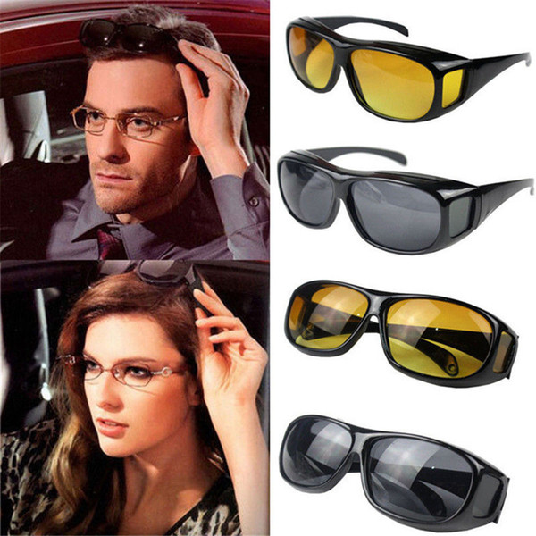 Best Anti Glare Outdoor Eyewear 500pcs HD Night Vision Driving Sunglasses Yellow Lens Over Wrap Glasses Dark Driving Protective Goggles