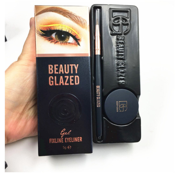 Beauty Glazed Best 2 in 1 Gel Eyeliner Makeup Water-proof And Smudge-proof Cosmetics Set Eye Liner Kit in Eye Liner Makeup 1228015