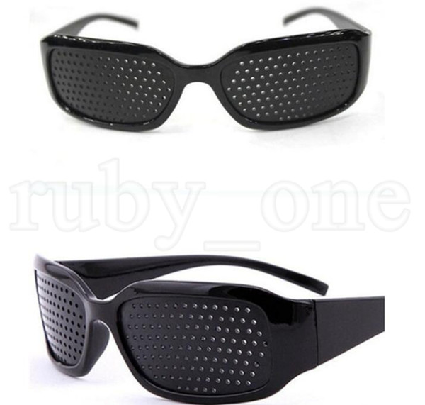 hole Sunglasses Anti-fatigue Vision Care Glasses Eye Exercise Eyesight Improve Student Unisex Eyewear black color LJJK1348