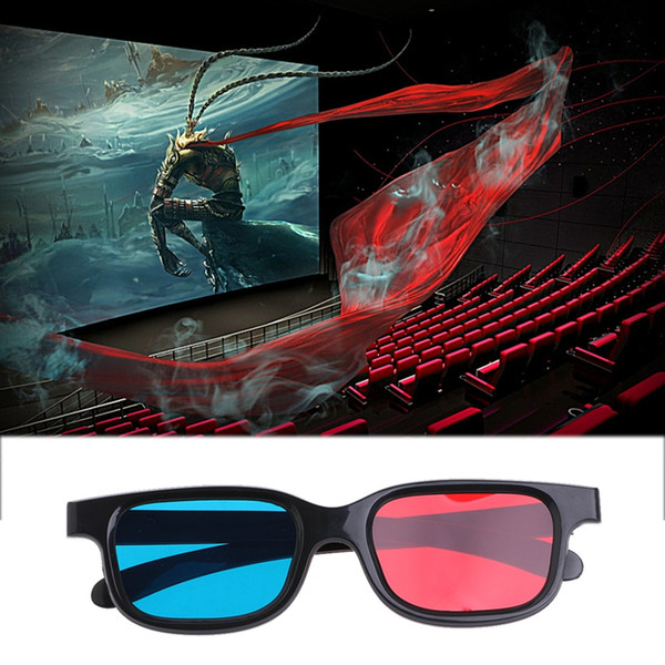 10pcs/lot factory wholse sell 2018 Fashion NEW Type Universal 3D Glasses Red Blue Cyan 3D Glasses Anaglyph 3D Plastic Glasses good quality