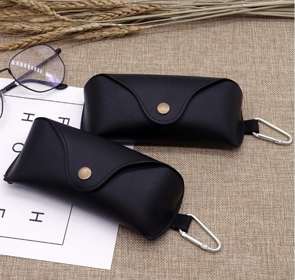 Fashion leather glasses box Korean version sunglasses sunglasses new hook box pressure-resistant portable glasses box