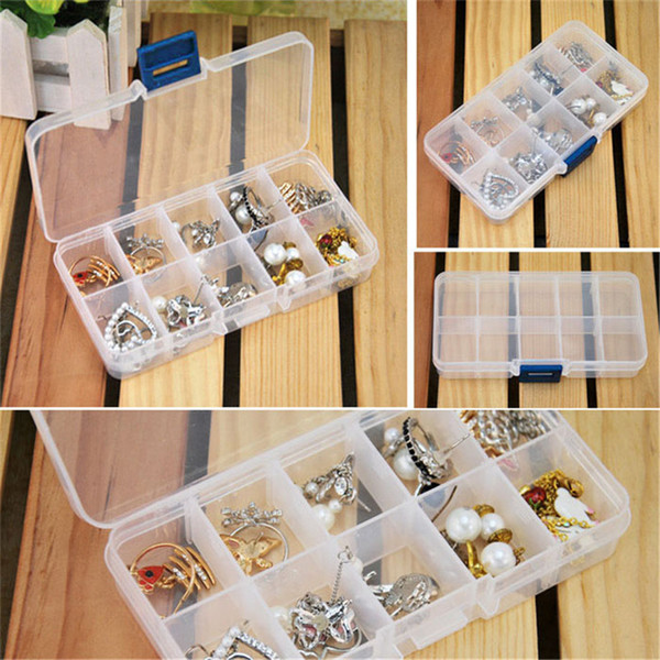 Nail Art Toolbox sale 10 Grids Multifunction Storage Case Box Holder Container Pills Jewelry Nail Art Tips Dropshipping