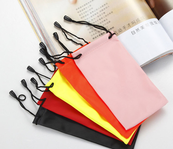 wholesale Freeshipping waterproof leather plastic sunglasses pouch soft eyeglasses bag glasses case muti-color mixed muti-function18*9cm