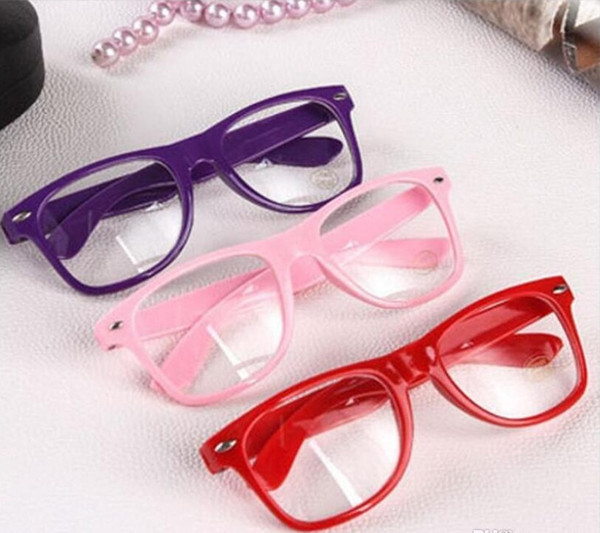 Hot Sunglasses Unisex sunglasses Rivet Sunglasses Retro Color Unisex Punk Geek Style Clear Lens Glasses 1000pcs