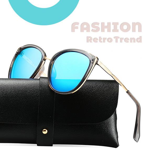 New ladies fashion big box sunglasses metal trend Korean sunglasses factory direct sunglasses glasses multiple colors free shipping