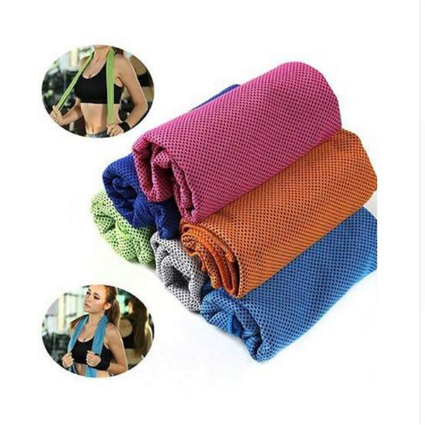 Makeup face sport cooling towel Outdoor Sports Towel Running Jogging Gym Chilly Pad DHL free shipping