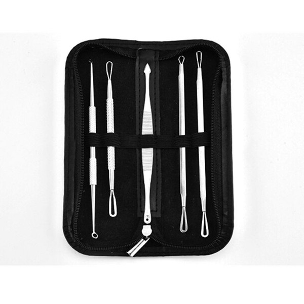 Blackhead Whitehead Pimple Acne Blemish Comedone Remover Extractor Skin Care Cleanser Tools 7Pcs Kit