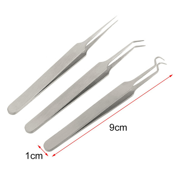 Tamax TW001 Newest Acne Needle Tweezers Black Head Pimples Removal Pointed Bend Gib Head Face Care Tools Blackhead Comedone Acne Extractor T