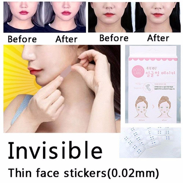 40 Pcs/Set Makeup Beauty V-Shape Face Lift Up Fast Chin Adhesive Tape Makeup Face Lift Rubberized Fabric Tools