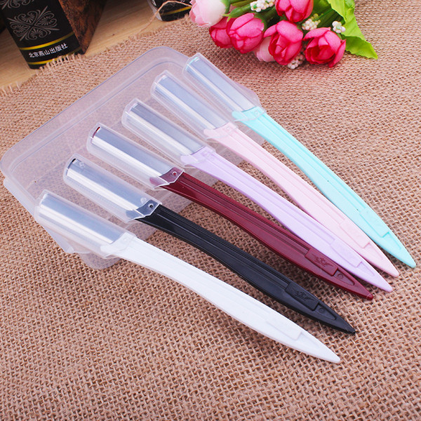 New Design Cosmetic Tools Plastic Eyebrow Trimmer Knife Razor Cosmetic Shaving Shaping Eyebrows Tinkle Knife Remover Makeup Beauty Tool Kit