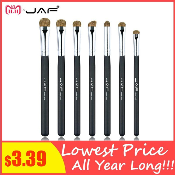 JAF Brand 7pcs Eyeshadow Brushes for Makeup Classic 100% Natural Animal Hair Eye Shadow Blending Make Up Brush Set JE07PY C18112601