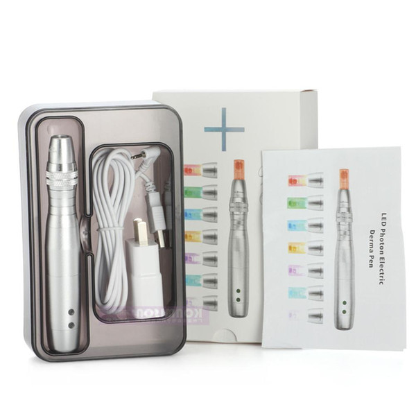 BellyLady 7 Light LED Photon Electric Derma Pen with 12 Pin Depth Adjustable Nano Micro Needle