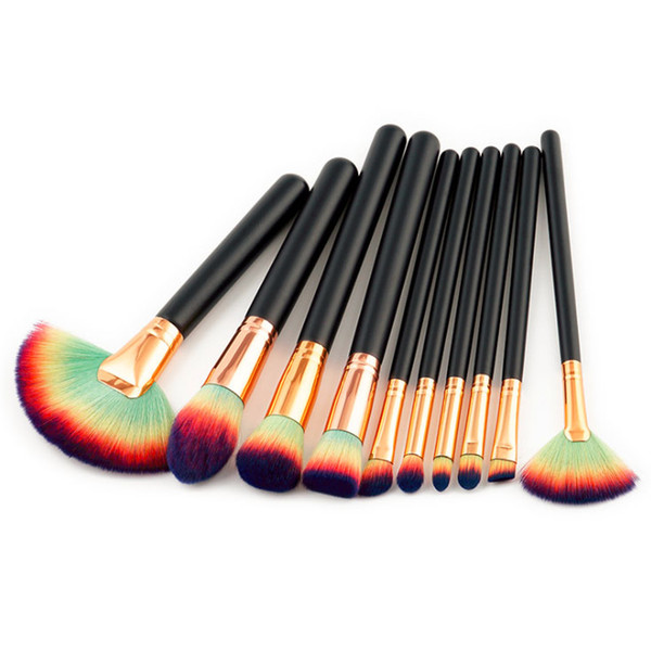 10Pcs/Set Eye Makeup Brushes Kits Eye Shadow Brow Concealer Smudge Blending Foundation Powder Make Up Cosmetic Brush