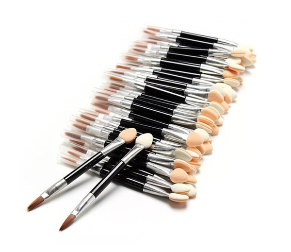 Cosmetic Brushes Women Makeup Eyeshadow Eyeliner Sponge Lip Brush Set Applicator Beauty Double-Ended Disposable Free Shipping