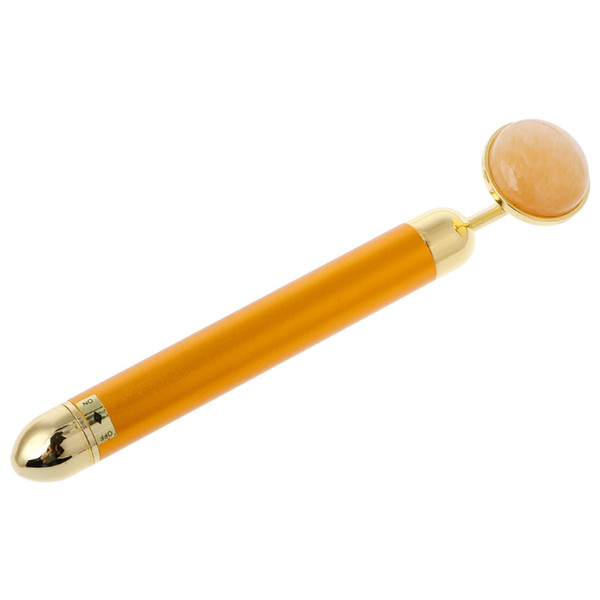 Gold Beauty Bar Jade Stone Facial Roller Face Vibration Skincare Massager Device New Fashion Face slim tool