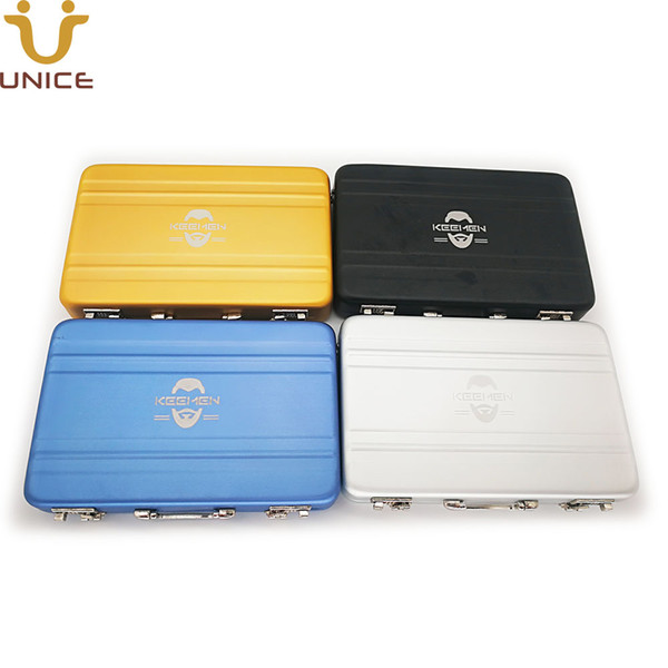 50pcs/lot Your LOGO Customized Cardcase Imitation Suitcase Mini Briefcase Aluminum Alloy Name Card Holder Business Card Box Credit Card Case