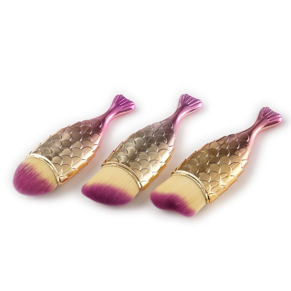 make up 1PC Fish Scale Makeup Brush Fishtail Bottom Brush Powder Blush Brushes pincel maquiagem Skalen Make-up Pinsel