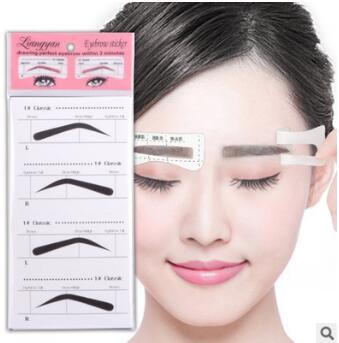 Various Styles Lazy Beginner Draw Eyebrow Stickers 2 Pairs/Card 4 Card/Bag Easy Thrush Card Health & Beauty HA213