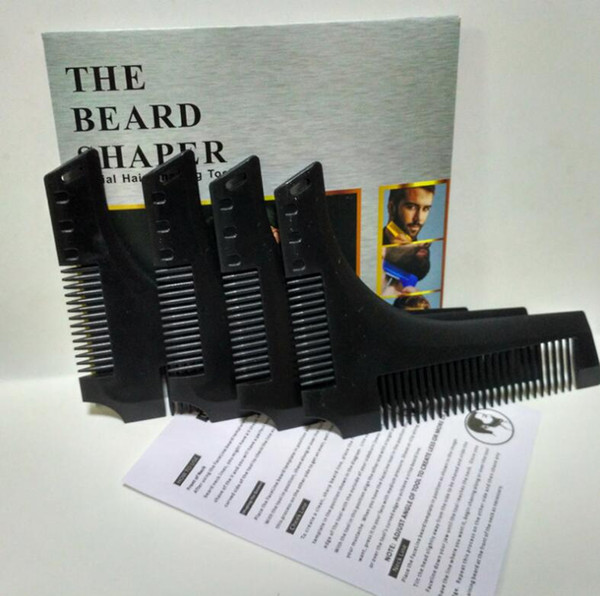 Beard Bro Beard Shaping Tool Styling Sharper Comb Men Perfect Lines Facial Hair Beard Trim Template Modelling Tools 2018