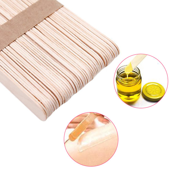 50pcs Wooden Spatulas Body Hair Removal Sticks Wax Disposable Salon Hair Epilation Stick Tools Pretty Wax Waxing Sticks