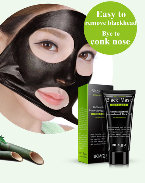 60g free shipping carbon charcoal blackhead suction mask activated carbon blackhead removal nose strip deep clean peel off bamboo mask