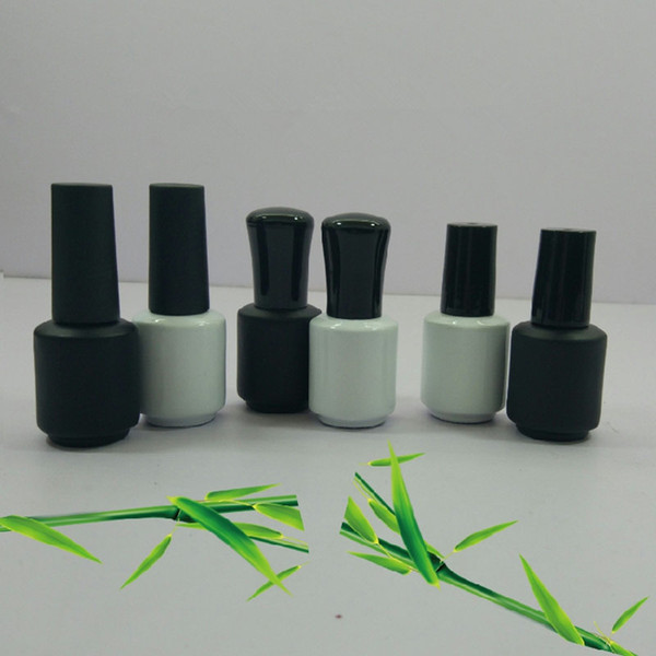 8ml Empty Nail Polish Bottle with Brush white black Container Bottles MakeUp Refillable Container fast shipping F1023