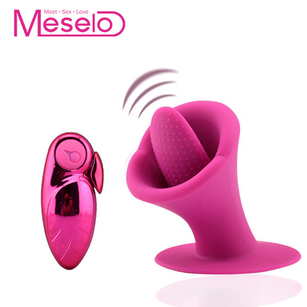 Meselo Suck & Lick Tongue Vibrator Remote Control 10 Mode For Women Masturbator Nipple Clitoris Stimulator USB Charge