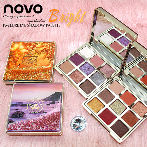 2019 NOVO Mirage Quicksand Eyeshadow Palette 12 Colors Matte Shimmer EyeShadow Glitter Eye Shadow With Brush Set AAA+