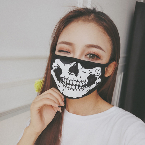 1pcs cotton dust mask mask unisex fashion skull bicycle dustproof cotton face protection mask personal health care 2019