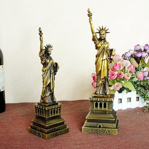 25cm 30cm height Metal Craft USA New York Famous Landmark Statue of Liberty Model