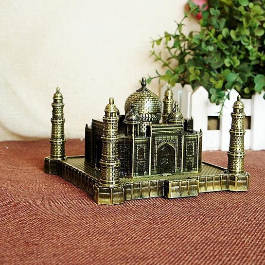 13cm Size Metal Craft India Famous Landmark Taj Mahal Model