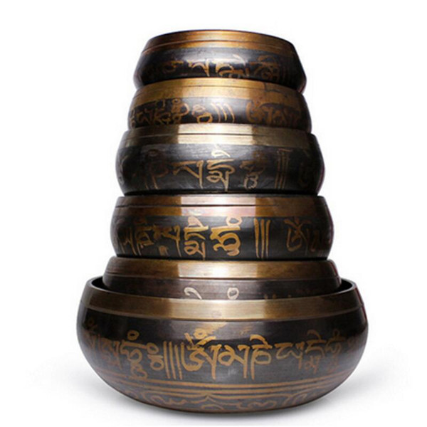 Himalayan Hand Hammered Chakra Meditation Bowl Yoga Tibetan Buddhist Brass Singing Bowl