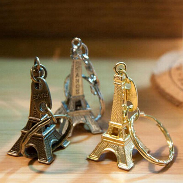 5cm Height Metal Craft France Paris Famous Landmark Eiffel Tower Keyring Keychain Little Gift