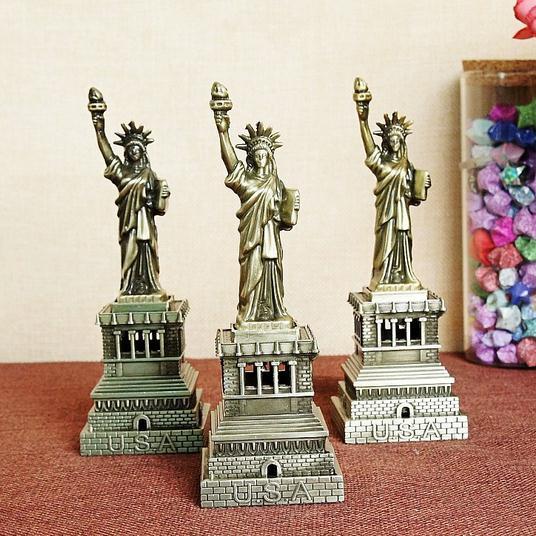 16cm height Metal Craft USA New York Famous Landmark Statue of Liberty Model