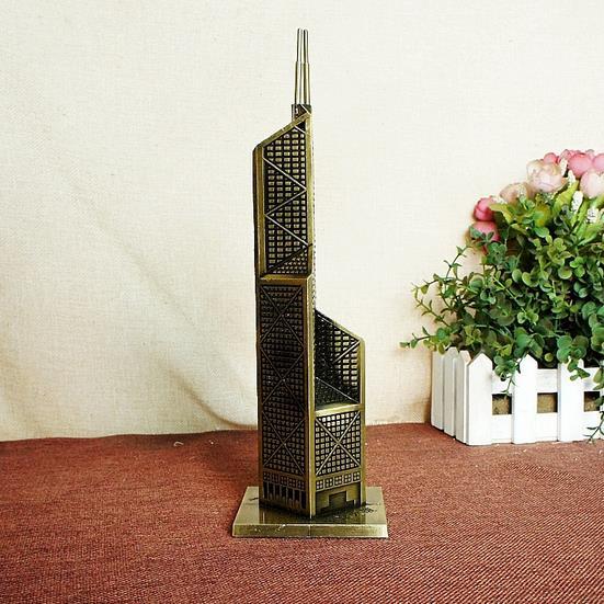 27cm Height Metal Craft Hongkong Famous Landmark Bank of China Tower HK Model