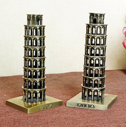 16cm height Metal Craft Italy Famous Landmark Piza Tower Model