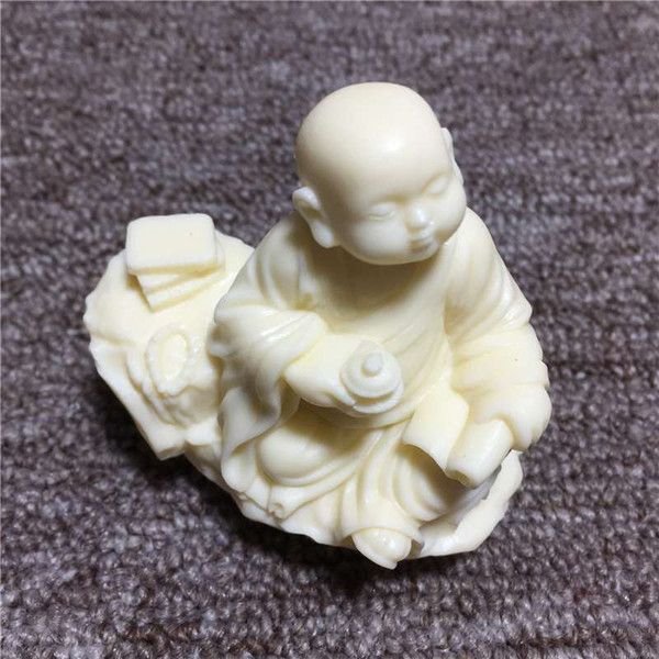 Ivory Seiko Engraving Creative Free Tea Boy Indoor Desktop Tea Pet Crafts Decoration