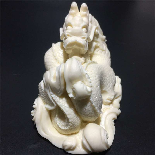Seiko carving ivory fruit dragon spit beads desktop indoor crafts ornaments
