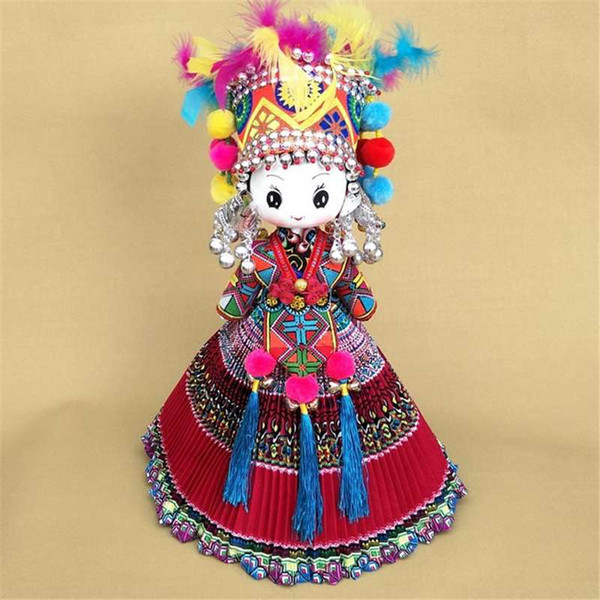 New design features of national doll accessories Home Furnishing wooden ornaments creative gift toys for children
