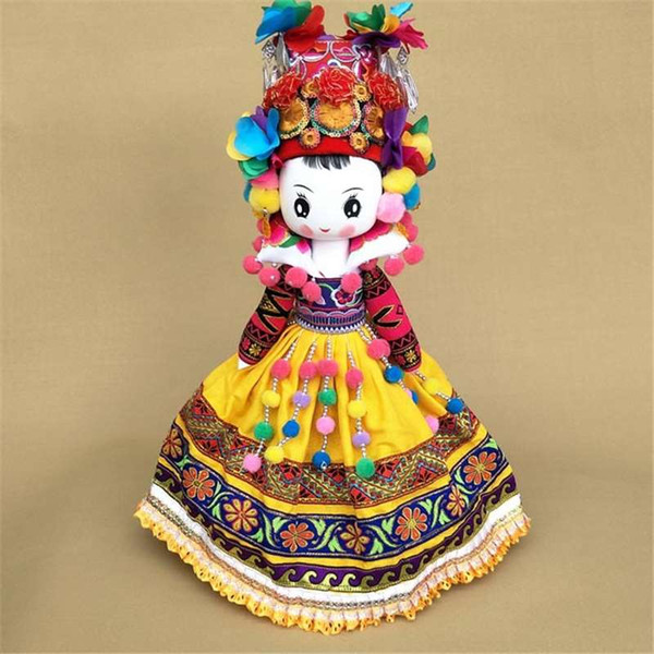 Large number of national doll accessories design features Home Furnishing wooden ornaments creative gift toys for children
