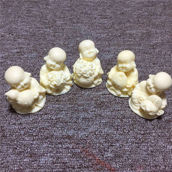 Ivory fruit carving five blessings 5.5*4.6cm Lucky Nafu car desktop crafts fashion ornaments