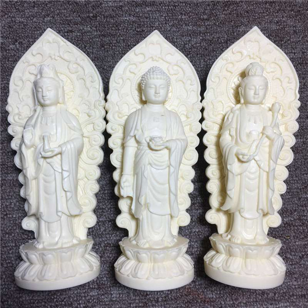 Ivory carving Western San San 18.5*7*4cm Lucky fortune Nafu Crafts decoration