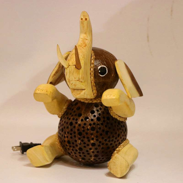 Thailand hand lamp lighting creative small Southeast Asian style coconut shell as the natural light in the bedroom lamp