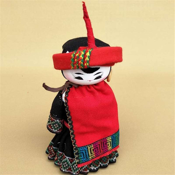 Color wooden ornaments jewelry linen national doll Home Furnishing features creative gift toys for children