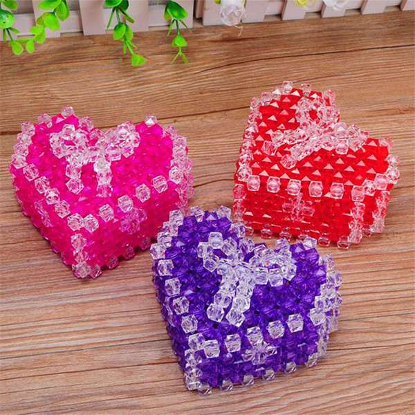 DIY handicraft beads first ornaments finished product love bow jewellery box