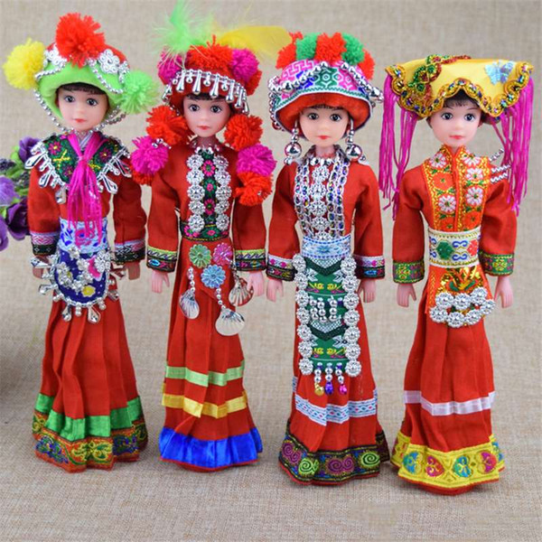 The characteristics of Yunnan minority cartoon doll doll doll handmade ornaments souvenirs